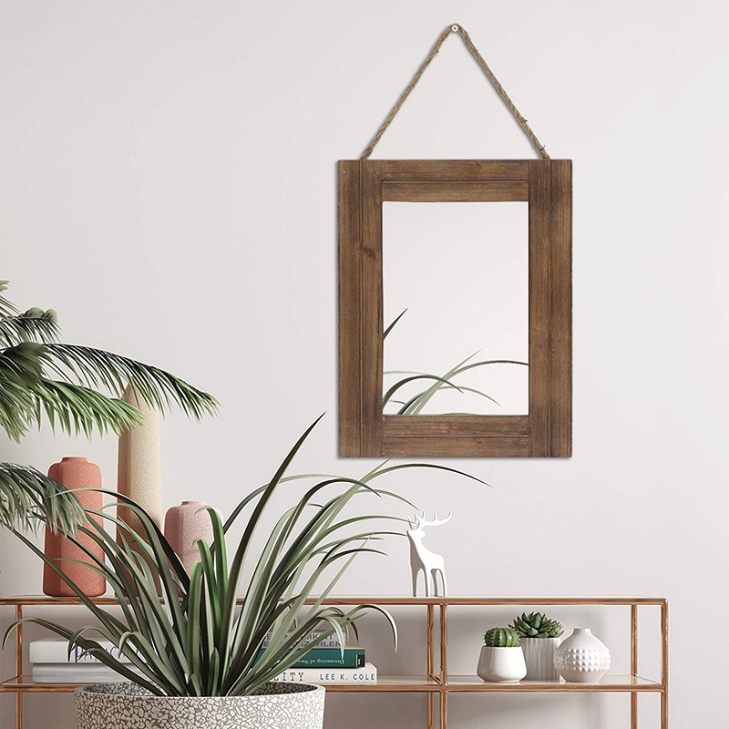 Rectangle Wall Wood Mirror